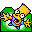 Folder Bart reaching up green Icon